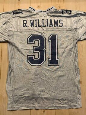 Vintage Y2K Dallas Cowboys Roy Williams #31 NFL Reebok Away On Field Jersey L